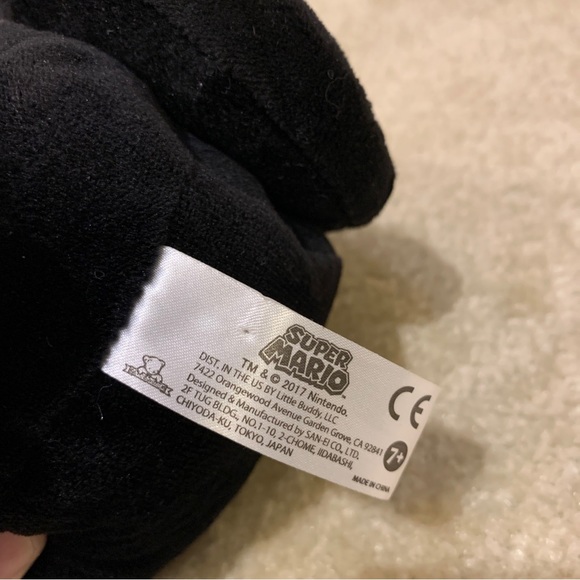 Nintendo Super Mario Bros Black Bullet Bill 6" Plush Stuffed Toy Figure 2017 - Picture 9 of 13